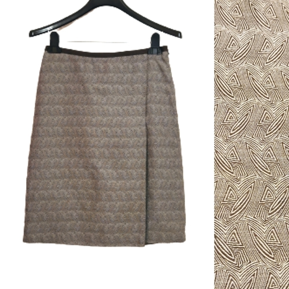Banana Republic Brown Geometric Pencil Skirt Size 2